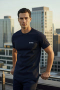 T-shirt BOSS Homme Col Rond Logo – Bleu Marine