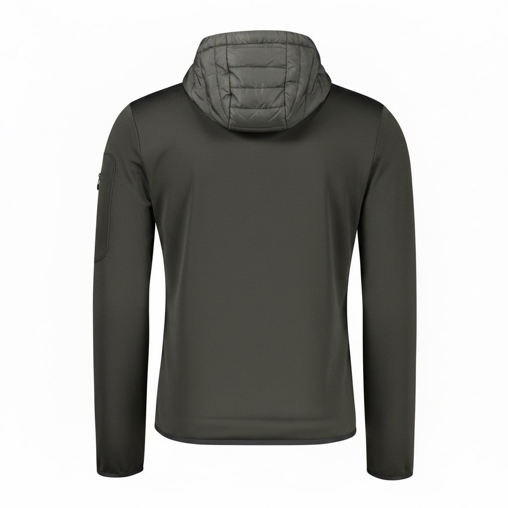 Veste Hybride Matelassée Norway Homme à Capuche – Noir